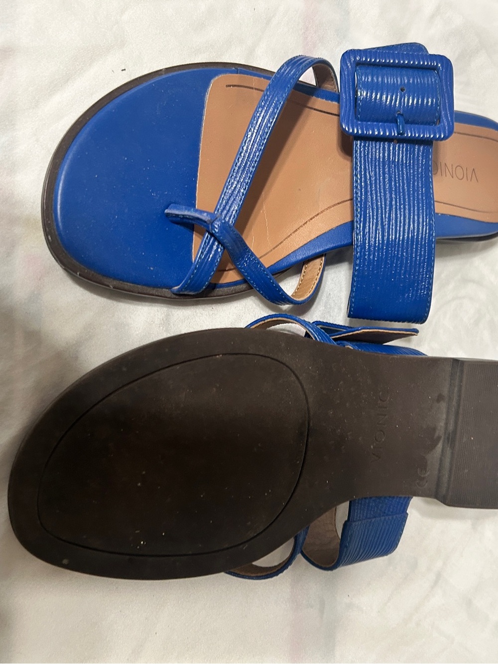 Vionic Royal Blue Buckle Toe-Loop Sandals - Picture 2 of 3